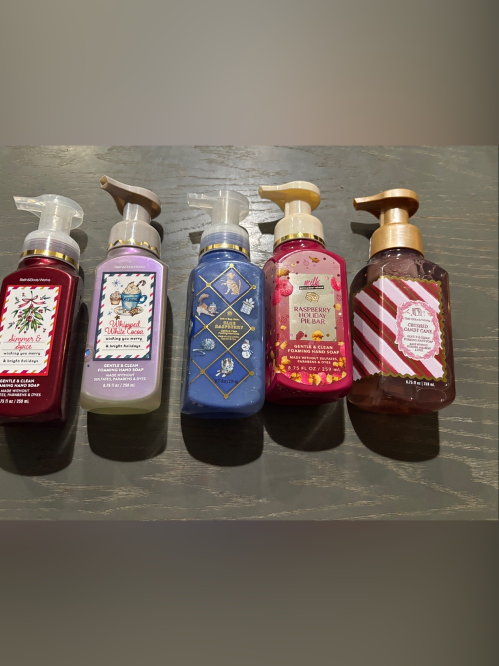 Bath & Body Works 5 Holiday Collection Foaming Hand Soaps -